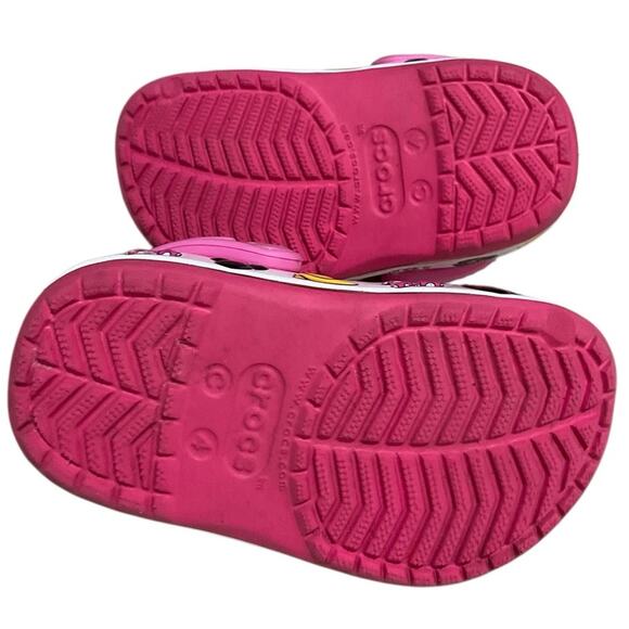 Crocs Girls Pink with Minnie Perforated Design Size 4 - Picture 6 of 6